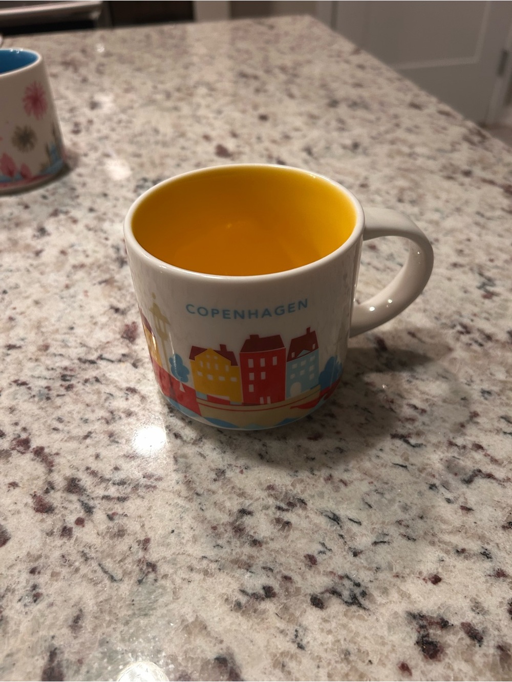 Starbucks You Are Here Copenhagen Cityscape Ceramic Mug - Yellow Interior